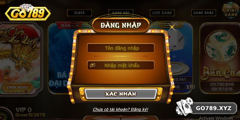Đăng Nhập GO789 Chỉ Trong 03 Bước Đơn Giản Và Nhanh Chóng 1 Thành viên cần đạt chuẩn điều kiện đăng nhập GO789